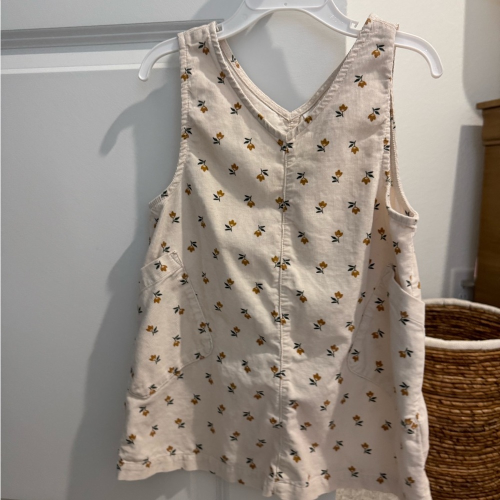 Carter's Cream Tank Top with Mustard Floral Print
